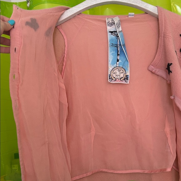 L.A.M.B. 2006 pink dancer cardigan - Picture 6 of 9
